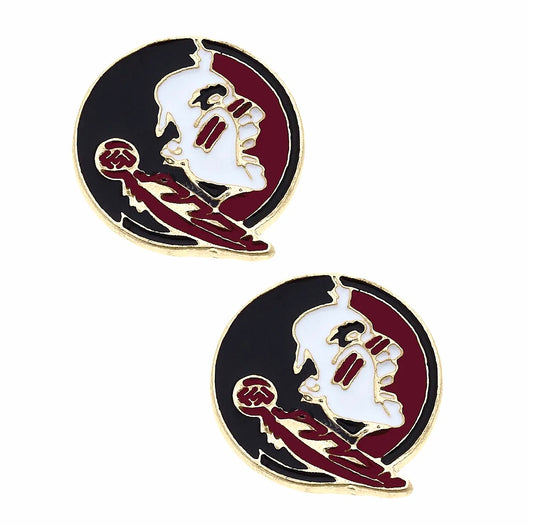 FSU Enamel Stud Earrings