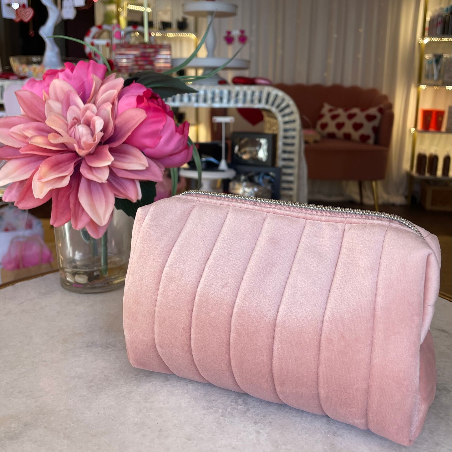 Plush Pink Makeup Bag